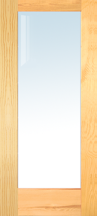 MMI 1 Lite Clear/Frosted 6'8" X 1-3/8 Primed Pine Or Pine Ovolo Tempered Glass Interior French Door